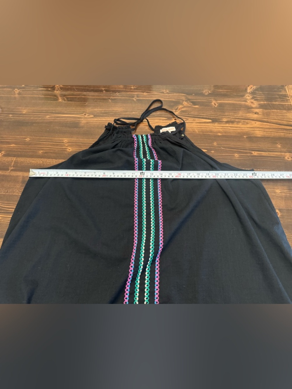 Knox Rose Black Tank with‎ Pink & Green Trim Size XXL EUC - Picture 6 of 7